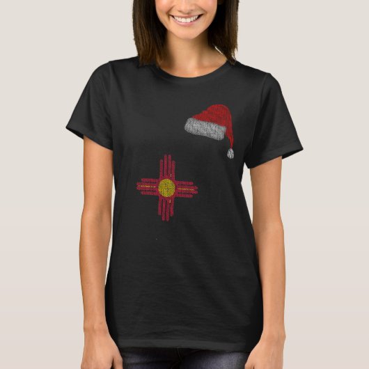 New Mexico Kerstmis Santa Hat T-shirt (Voorkant)