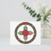 New Mexico Kerstmis  Uitnodiging Briefkaart (Staand voorkant)