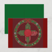 New Mexico Kerstmis  Uitnodiging Briefkaart (Voorkant / Achterkant)