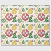 New Mexico Kerstversiering Zia Rood Groen Blauw Cadeaupapier (Vlak)