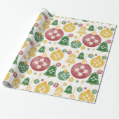 New Mexico Kerstversiering Zia Rood Groen Blauw Cadeaupapier (Uitgerold)