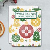 New Mexico Kerstversiering Zia Rood Groen Blauw Feestdagenkaart