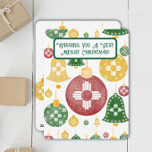 New Mexico Kerstversiering Zia Rood Groen Blauw Feestdagenkaart
