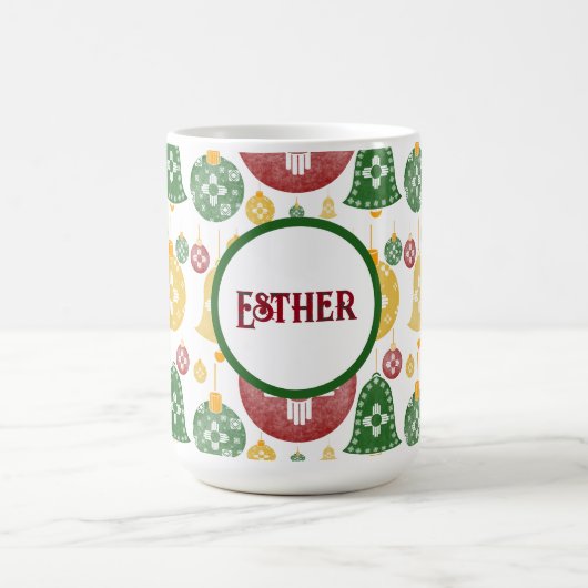 New Mexico Kerstversiering Zia Rood Groen Blauw Koffiemok (Center)