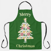 New Mexico Kerstversiering Zia Rood Groen Blauw Schort (Voorkant)