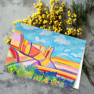 New Mexico Kitchen Mesa Landscape Art CUSTOM Kaart