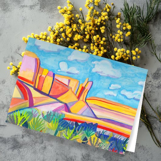 New Mexico Kitchen Mesa Landschap Kunst Aangepast Kaart