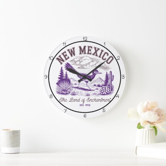 New Mexico Land of Enchantment Roadrunner Grote Klok (Huis)