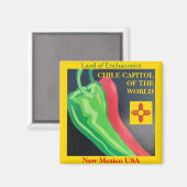 New Mexico Licentie Bord Chile Magnet Zia (Voorkant / Achterkant)