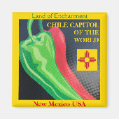 New Mexico Licentie Bord Chile Magnet Zia (Voorkant)