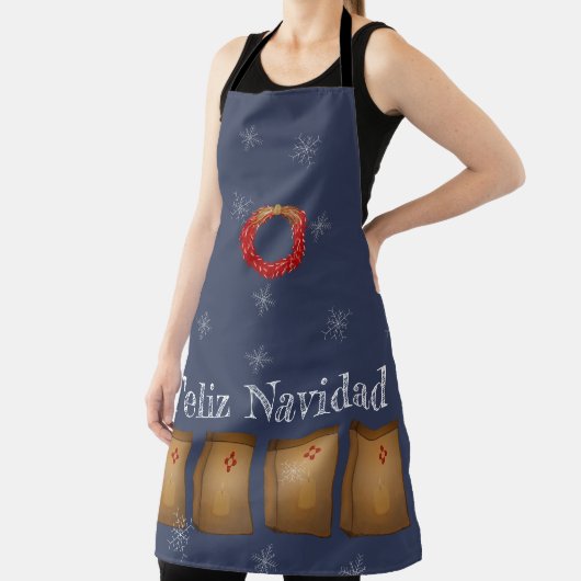 New Mexico Luminarias Farolitos Zia Red Chili Schort (Insitu)