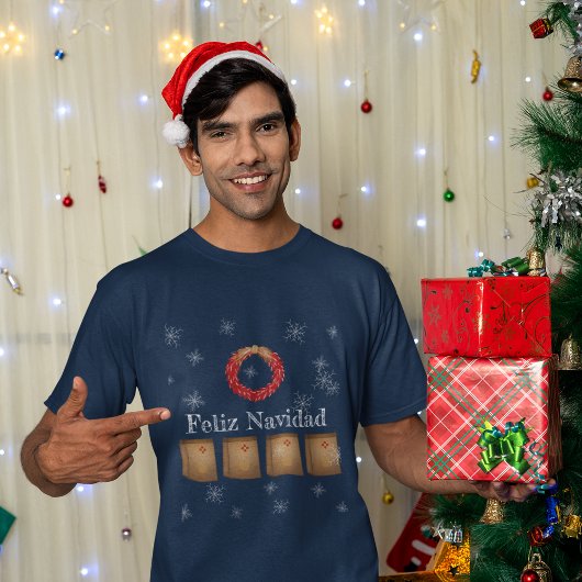 New Mexico Luminarias Farolitos Zia Red Chili T-shirt