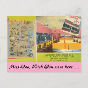 New Mexico, Manhattan Cafe, Gallup Briefkaart