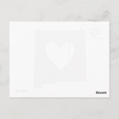 New Mexico Map Shape Grey Heart Cutout Mexicaans Briefkaart (Achterkant)