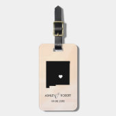 New Mexico Map Wedding Bagagelabel, Gift Bagagelabel (Voorkant verticaal)