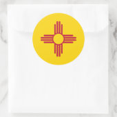New Mexico/Mexicaanse staatsvlag (SIA), Verenigde  Ronde Sticker (Tas)