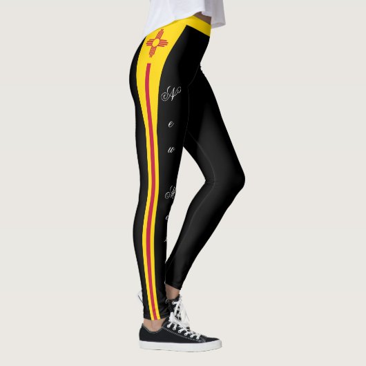 New Mexico mode leggings, N Mexico Vlag / sport Leggings (Rechts)