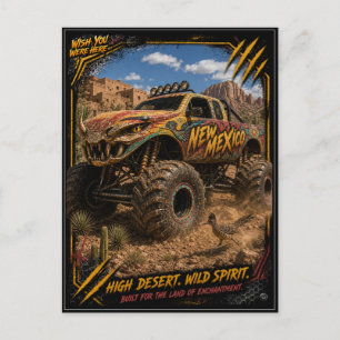 New Mexico Monster Truck Off Road Kunst Briefkaart