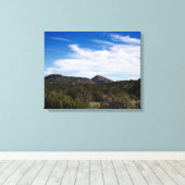 New Mexico Mountain Landschap Kleur 16x20 Canvas Afdruk (Insitu (Houten vloer))