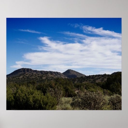 New Mexico Mountain Landschap Kleur 16x20 Poster (Voorkant)