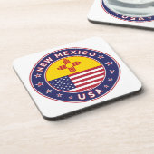 New Mexico, New Mexico sticker, telefooncase Bier Onderzetter (Linkerzijde)