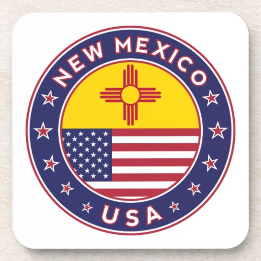 New Mexico, New Mexico sticker, telefooncase Bier Onderzetter (Voorkant)