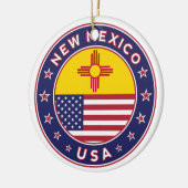 New Mexico, New Mexico sticker, telefooncase Keramisch Ornament (Links)