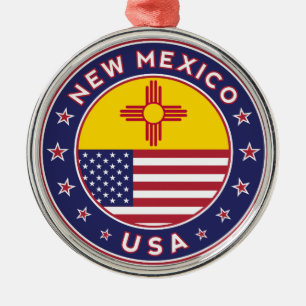 New Mexico, New Mexico sticker, telefooncase Metalen Ornament