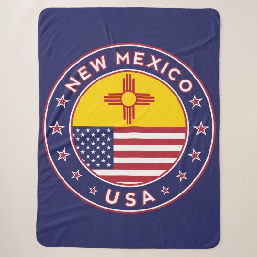 New Mexico, New Mexico sticker, telefooncase Sherpa Deken (Voorkant)
