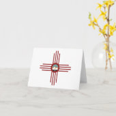 New Mexico NM Zia Indian Symbool Waterval Kaart (Gele Bloem)