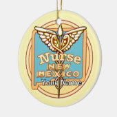 New Mexico Nurse Caduceus  Keramisch Ornament (Links)