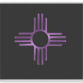 New Mexico Paarse Zia Zon  Sticker (Voorkant)