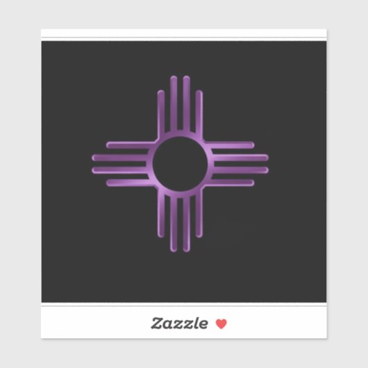 New Mexico Paarse Zia Zon  Sticker (Vel)