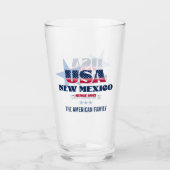 New Mexico patriottische trots gepersonaliseerd Glas (Voorkant)