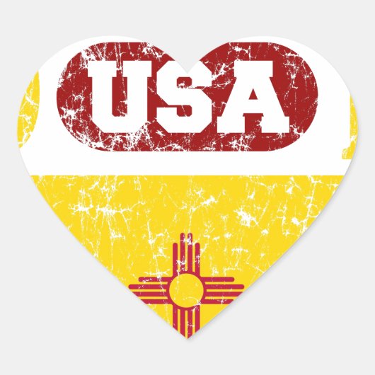 NEW MEXICO PERFECT SAMEN NOODPRODUCTEN HART STICKER (Voorkant)