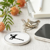 New Mexico Petroglyph Road Runner Sleutelhanger (Zijkant)