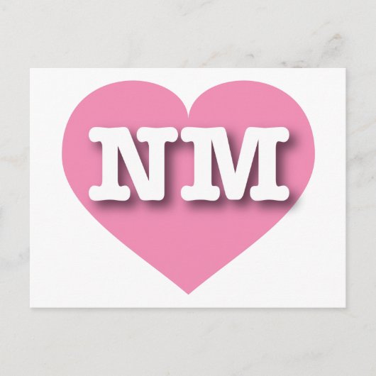 New Mexico Pink Heart - Ik hou van NM Briefkaart (Voorkant)