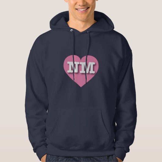 New Mexico Pink Heart - Ik hou van NM Hoodie (Voorkant)