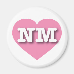 New Mexico Pink Heart - Ik hou van NM Magneet