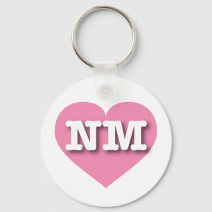 New Mexico Pink Heart - Ik hou van NM Sleutelhanger