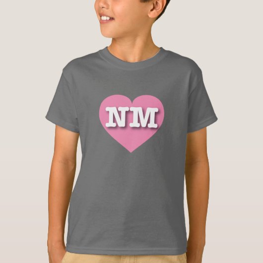 New Mexico Pink Heart - Ik hou van NM T-shirt (Voorkant)