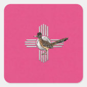 New Mexico Pink Vierkante Sticker (Voorkant)
