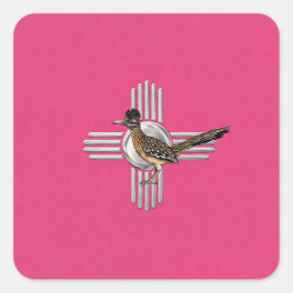 New Mexico Pink Vierkante Sticker