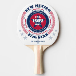 New Mexico Pride Circulaire Typografie Monogram Tafeltennisbatje