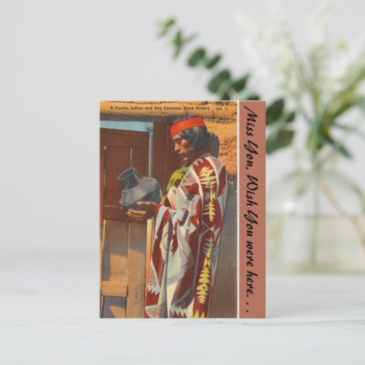 New Mexico, Pueblo Indian, San Ildefonso Pueblo Briefkaart (Staand voorkant)