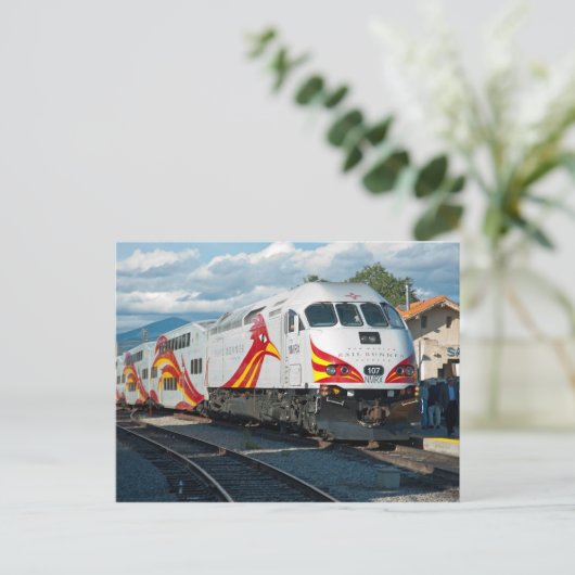 New Mexico Rail Runner Express in Santa Fe Briefkaart (Staand voorkant)