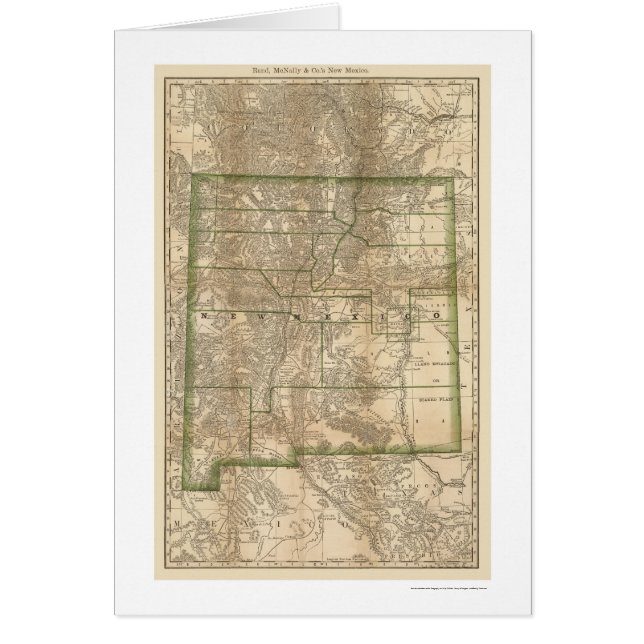 New Mexico Railroad Map 1879 (Voorkant)