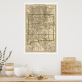 New Mexico Railroad Map 1879 Poster (Keuken)