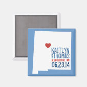 New Mexico Red de datum -  stad Magneet (Voorkant / Achterkant)