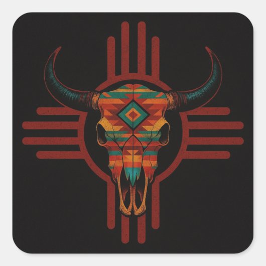 New Mexico Red Vierkante Sticker (Voorkant)